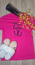 Short sleeve Fluorescent Pink T-Shirt 'HYH'