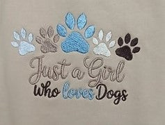 Sweatshirt with embroidered Dog Slogan