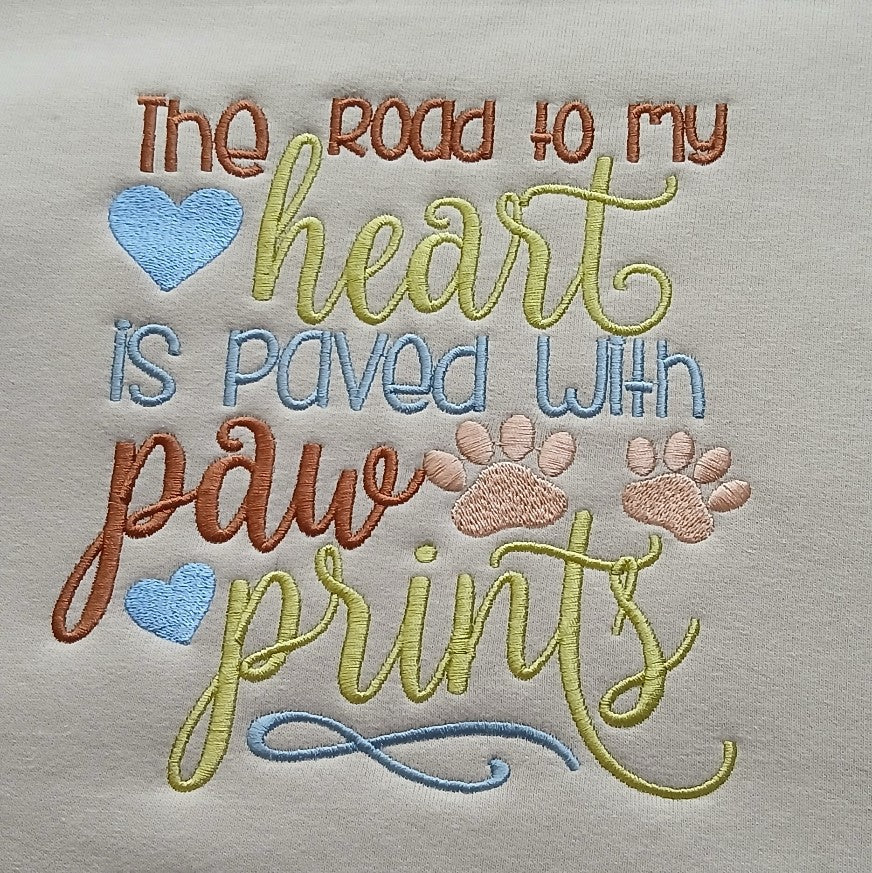 Sweatshirt with Dog Slogan Embroidery