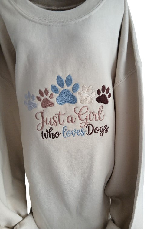 Sweatshirt with embroidered Dog Slogan
