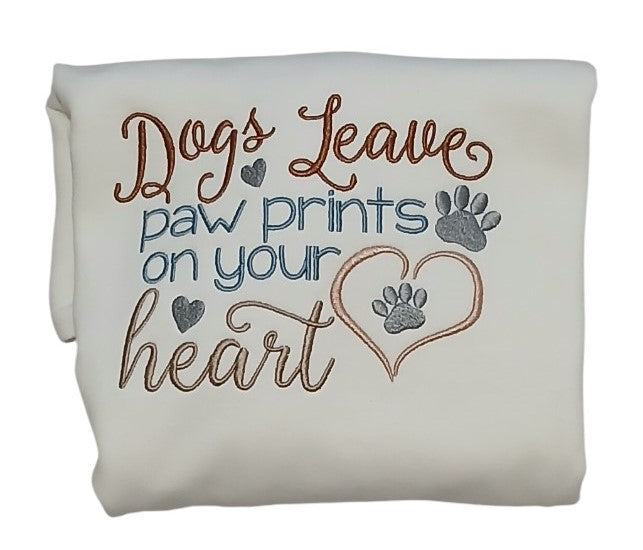 Sweatshirt with Embroidered Dog Slogan