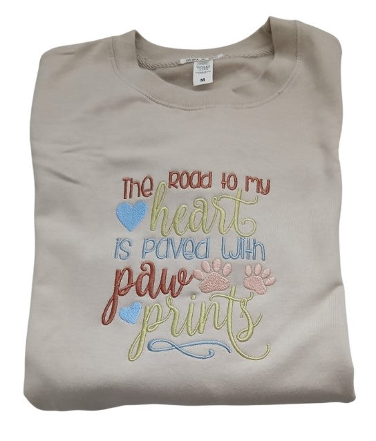 Sweatshirt with Dog Slogan Embroidery