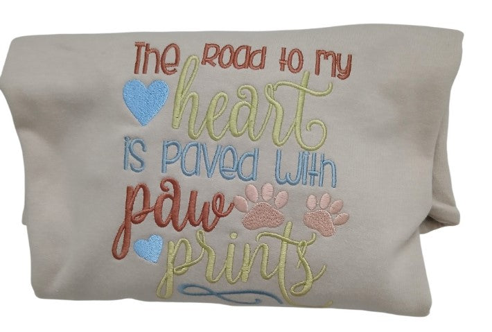 Sweatshirt with Dog Slogan Embroidery