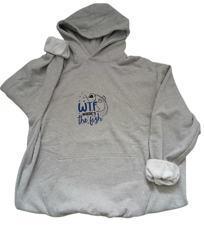 Oversized Hoodie with embroidered slogan
