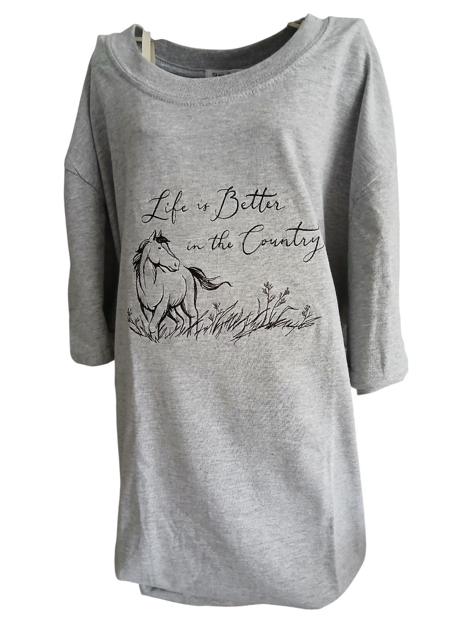 T-shirt with Horse Embroidery