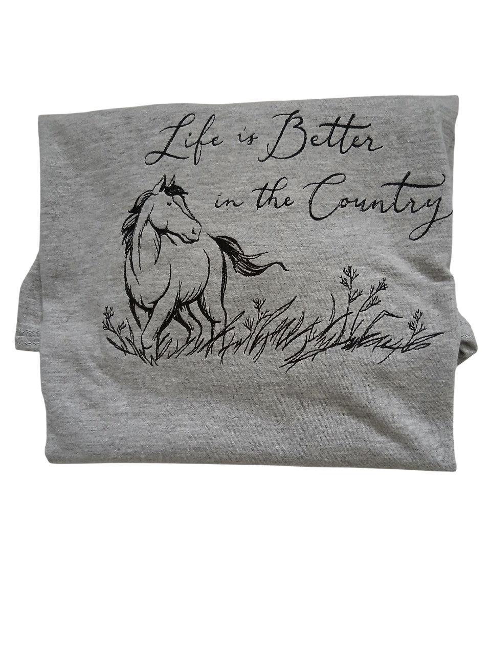 T-shirt with Horse Embroidery