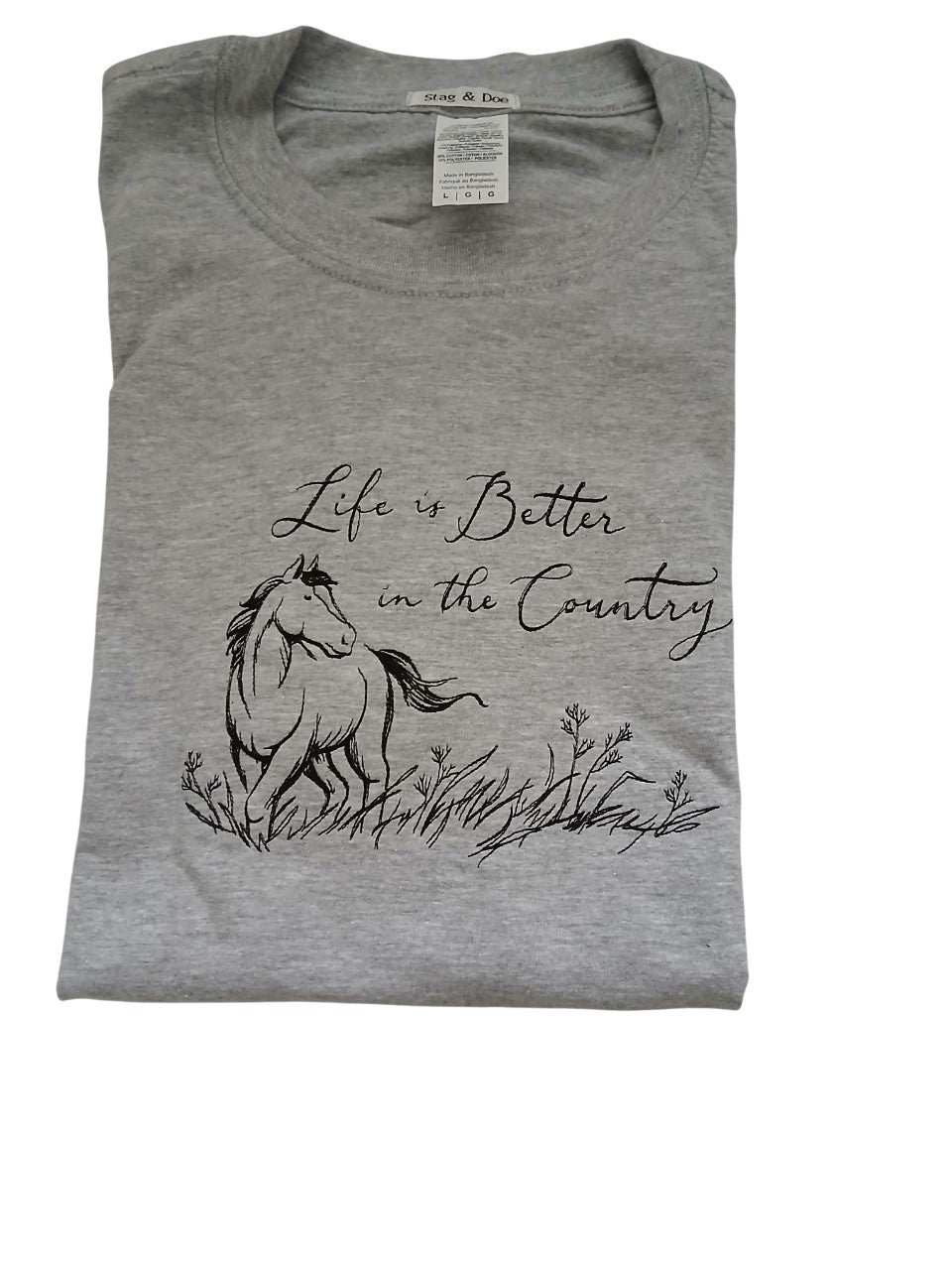 T-shirt with Horse Embroidery