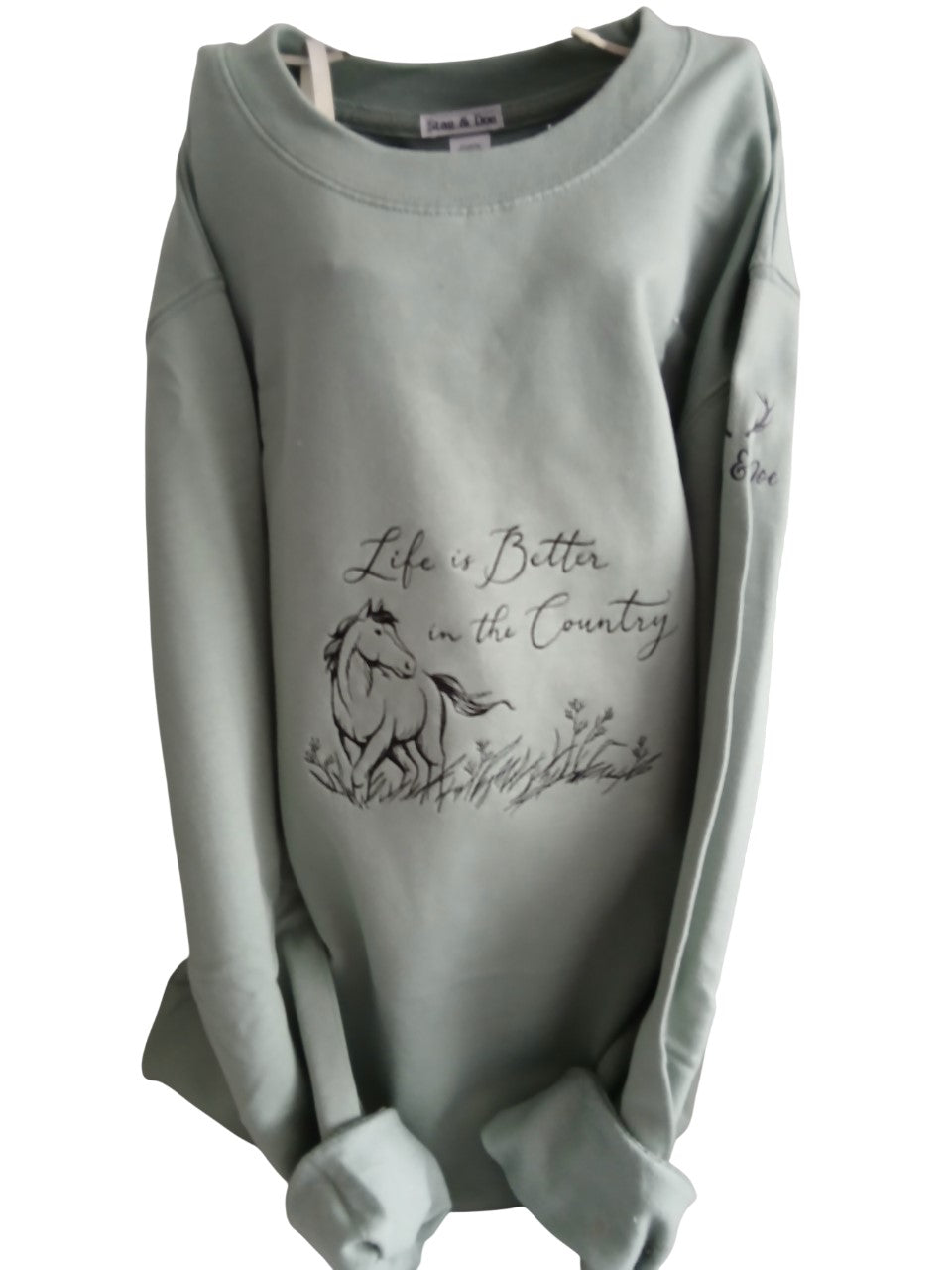 Sweatshirt with Horse Embroidery