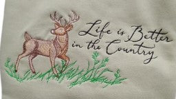 Sweatshirt with Stag Embroidery