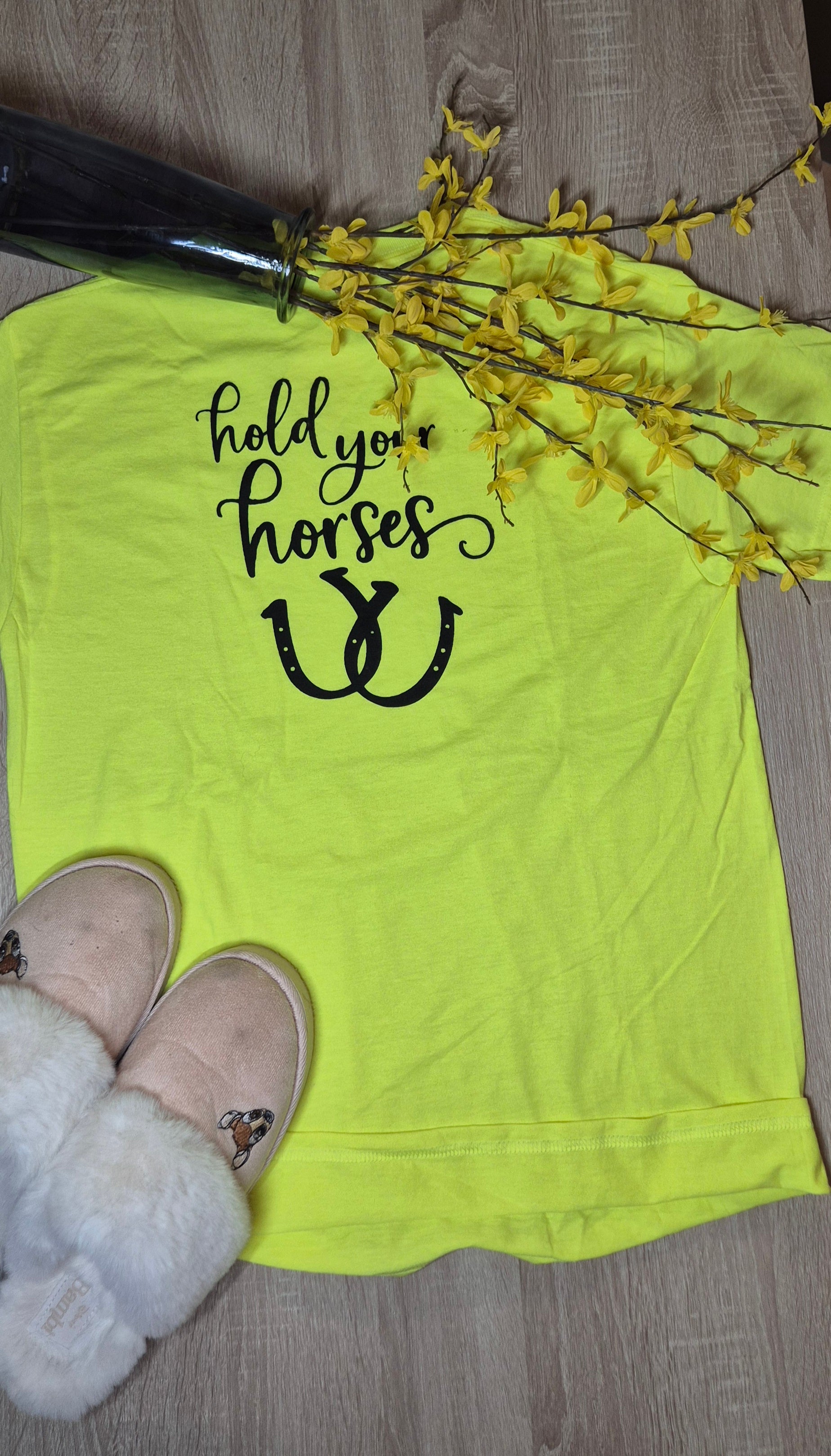 Short sleeve fluorescent yellow T-Shirt 'HYH'
