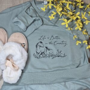 Sweatshirt Horse & Grass