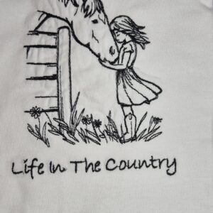 Kids Horse & Fence Girl Sweatshirt