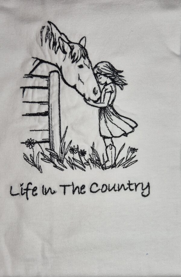 Kids Horse & Fence Girl Sweatshirt