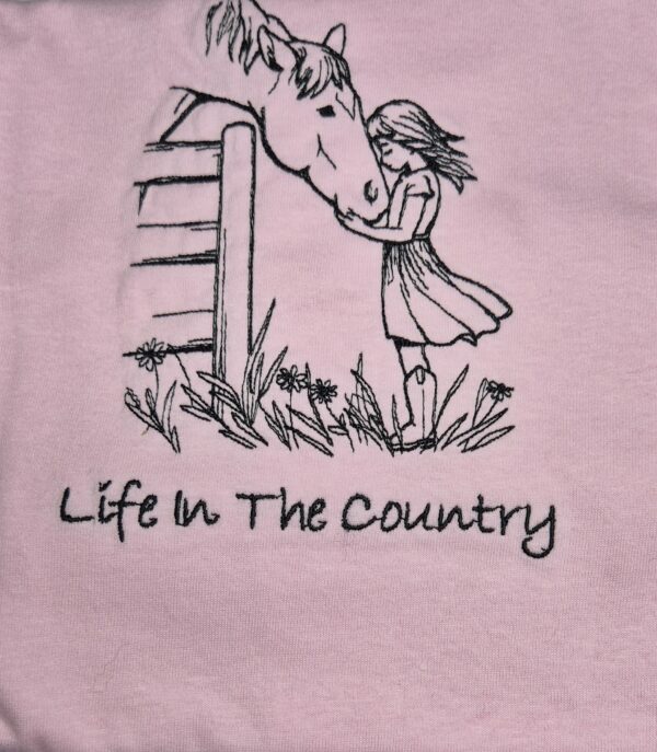 Oversized Hoodie Horse & Fence Girl